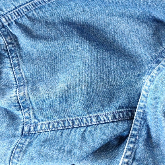 Bobbie Brooks heart embroidery denim button up shirt - Picture 8 of 8